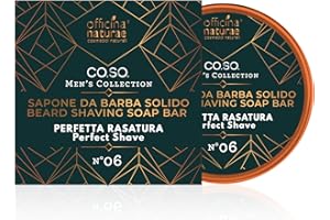 Officina Naturae | Sapone da Barba Solido N°06, Rasatura Naturale, Pelle Morbida e Liscia, 50g