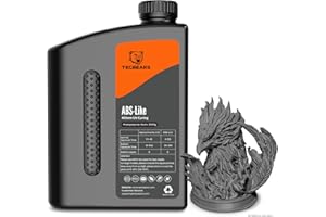 TECBEARS Żywica ABS-Like do drukarki 3D ciemnoszara 2KG, wysoka wytrzymałość i niska lepkość, wysoka precyzja żywica fotopolimerowa UV 405 nm do druku 3D LCD/DLP/SLA