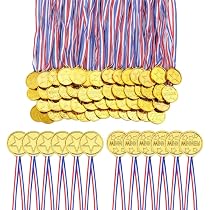 Médailles Pour Enfants - Lot De 100 - Or, Argent, Bronze - Pour Sport, Jeux, Récompenses - Plastique