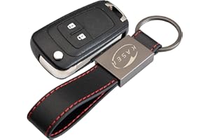 Coque Clé Télécommande Plip pour Chevrolet 2 Boutons Cruze Aveo Spark Captiva Matiz avec Porte-Clés en Cuir KASER
