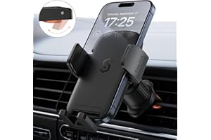 SYNCWIRE Uchwyt na telefon na odpowietrznik samochodowy, ulepszony klips na telefon samochodowy, klips do odpowietrzania bez użycia rąk do samochodu kompatybilny z iPhone 15/14/13/12 i innymi seriami,