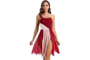 Kvysinly Woman Sleeveless Chiffon Lyrical Dress Modern Ballet Dance Costume Gymnastic Leotard Beach Maxi Dress