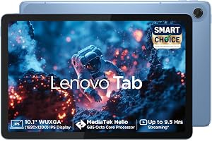 Lenovo Tab (Smartchoice) | 10.1 Inch Display| Wi-Fi Only| 4 GB RAM + 64 GB ROM (Expandable up to 1 TB)| Metal Body| Dual Speakers with Dolby Atmos| Android 14| Color: Polar Blue