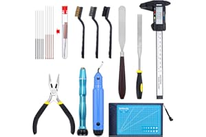 WiMas Kit di 35 strumenti per stampante 3D, con strumento di sbavatura per la pulizia e la rimozione, con custodia per la pulizia e la rifinitura di articoli stampati con stampante 3D