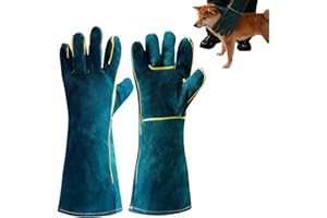 YanBous Guanti Antimorso per Animali, Guanti da Lavoro Antimorso da 40 cm - Guanti Robusti per Animali, Ideali per Saldatura, Cura e Manipolazione di Cani,Gatti,Uccelli,Serpenti,Pappagalli,Lucertole