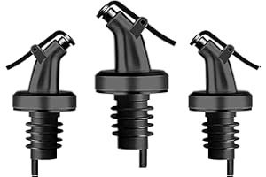 LAYBA Lot de 3 becs verseurs pour un dosage précis - Bec verseur avec capuchon de protection - Pour vin, eau-de-vie, huile d'olive, café, sirop, vinaigre, huile