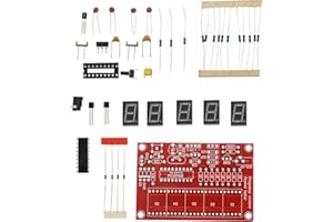 Tooteeru 50 MHz Crystal Oscillator Frequency Counter Testers DIY Kit 5 Resolution Digital Red