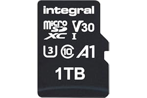 Integral Karta pamięci 1 TB Micro SD 4K Video Premium High Speed SDXC do 100 MB/s prędkość odczytu i prędkość zapisu 50 MB/s V30 C10 U3 UHS-I A1