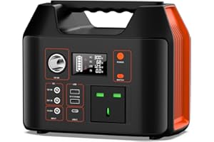 SINKEU Portable Power Station 300W 296Wh Solar Generator with 230V Pure Sine Wave AC Inverter/12V DC/USB Outputs, Battery Pack for Outdoor Camping, RV, Emergency Power Supply(Solar Panel Not Included)