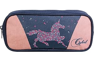 Bagtrotter Trousse Scolaire rectangulaire Cybel Cheval Licorne Bleu