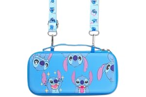 PERFECTSIGHT Switch Carrying Case for Nintendo Switch OLED Travel Carry Case with 12 Game Card Slots, Inner Protective Storage Bag for NS Console & Accessories (Blue Emotion)