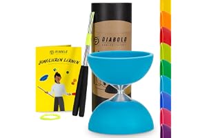 Diabolo Freizeitsport Basic Jongleringssats (turkos) – Diabolo med aluminiumstänger, ersättningssnöre, instruktioner – perfek