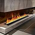 80cm 7-Color 3D Flame Effect Fireplace | No-Heat Decorative Steam Vapor Fireplace Ultra-Thin Metal Panel, Remote & Touch Control – Safe Ambiance for Homes, bars and resturant