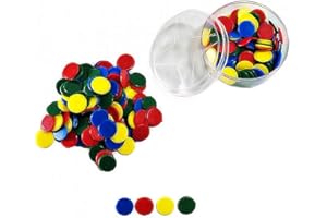 shafier 1200 Fichas parchís Juego oca Color Rojo Verde Amarillo y Azul Tambien Puede para niño Aprender Contar