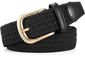 JasGood bä dam flätat elastiskt bä , justerbart stretchbä , 3,3 cm bredd för jeans och byxor, unisex stretchigt tygbäl