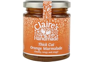 Claire's Handmade - Thick Cut Marmalade (227g) - Great Taste Award Winning Traditionally Made Tangy & Zingy Marmalade, Suitable for Vegetarian, Vegan & Gluten Free Diets, GMO Free