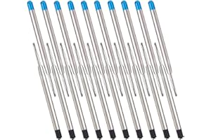 CICIING 20 recambios de bolígrafo de metal para formato G2, recambios compatibles con Parker, color de tinta: 10 azules y 10 negros
