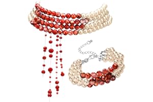 VNOX Halloween Deko Gruselig für Damen : Halloween Party Ketten Halloween Kostüm Damen Halloween Kostüm Halloween Schmuck Gothic Schmuck Damen Halloween Kostüme,2 Pcs