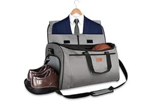 FAIRWIN Suit Bag 60L, Travel Garment Bags, Suit Carriers for Men Women for Travel, Suit Travel Bags for Men Women, Waterproof and Anti-Scratch Duffel Bag Suitable for Business Travel, Sports(Grey)