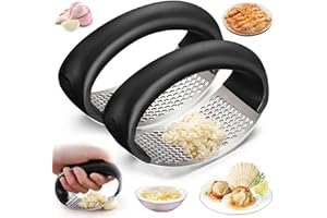 SUFANG 2024 nueva Prensa ajos prensa de ajos Rocker Crusher Masher picadora de ajo manual portátil de alto rendimiento Machacador de Ajos Balancín de Acero Inoxidable para picadora de ajos