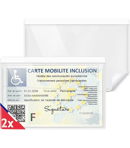 8 Pochettes Porte-cartes Autocollantes Transparentes - Fabriqué En France - Rangement étiquetage Multi-usage