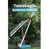 Depolife Professional &Ccedil;im &Ccedil;it Budama Kesme Makası Al&uuml;minyum Teleskopik Uzayan Kollu Kırpma Makası Battal Boy