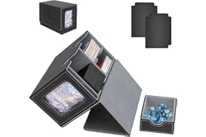 HIMOMO Deck Box pour Magic the Gathering, Boîte de Deck Commander Magic pour 200+ TCG Cartes, Compatible avec MTG YGO PTCG, avec 2 Séparateurs en Carton, Boîte à Dés, 1 Porte-cartes Magnétique