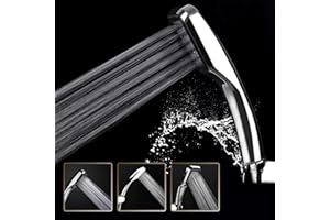 LEEFE Joyoldelf Water-Saving Shower Head Hand Shower with 300 Holes Bathroom Turbo Pressure Chrome-Plated [Energy Class A +]