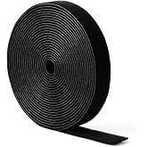 lustnau Cırt Cırt Sabitleyici Kablo D&uuml;zenleyici - 5 Metre x 1cm | Kolay Kullanım, Bah&ccedil;e ve Ev İ&ccedil;in Pratik &Ccedil;&ouml;z&uuml;m (Siyah)