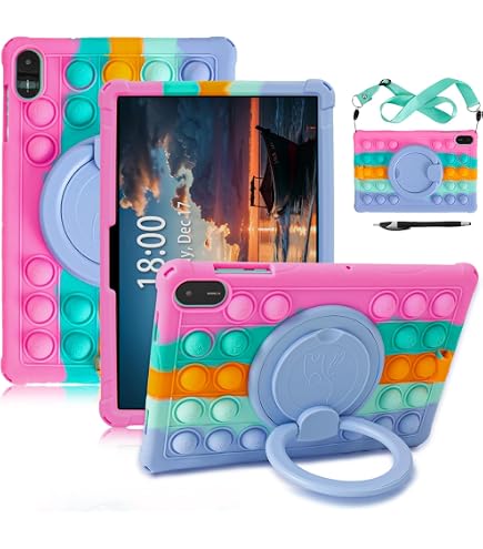 EspZanthic Coque Universelle 11 Pouces Avec Béquille 360° Et Dragonne – Protection Antichoc Pour Tablette