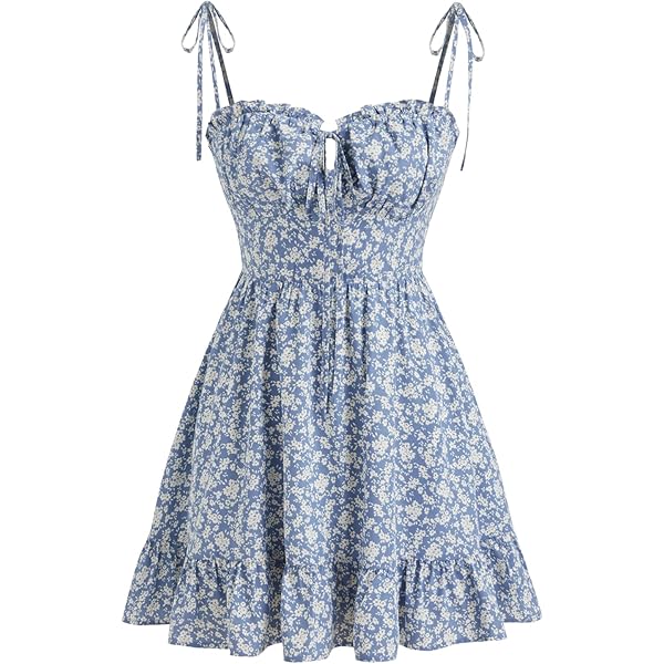 CIDER Secret Garden Corset Mini Dress, Green, M Fashion