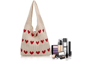 dogmoon Gestrickte UmhäNgetasche, Aesthetic Gehäkelte Tasche Crochet Bag, Damen GestrickteTasche, Leichte Strick-Tote Tasche, Schultertasche Gewebte Tasche Crochet Bag