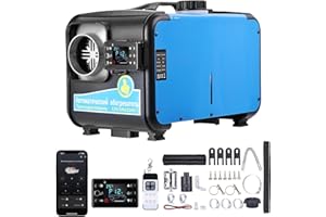 Timiyou Calefacción Estacionaria Portatil 8KW 12V/24V/220V, Control Remoto LCD y App Bluetooth, 0.18-0.52L/h, Temp. 5-35°C - Todo en Uno para Autos, Camiones, Barcos, Autocaravanas, Calentador Diesel
