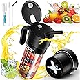 Rasam Alward Portable Blender & juicer cup, Personal Blender for Shakes Smoothies with 6 Blades, 16oz USB Rechargeable Mini Blender, Handle, Straw Lid brushes, Blender for Anywhere, BPA Free (Black)