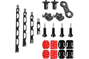Higatful Kit de brazo de extensión para GoPro, aleación de aluminio, accesorios de poste de metal compatibles con Insta360 One X3/X2/X/R/RS/Go 2/DJI Osmo y GoPro Hero