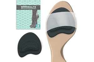 WOOHEALTH Lot de 2 paires de coussinets métatarsiens pour le névrome de Morton, les callosités, la métatarsalgie et l'avant-pied pour homme et femme (bleu foncé)