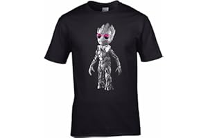 UKPrintwear DJ Baby Groot Standing Headphones + Sun Glasses T Shirt