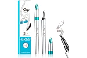 HOUSN Augenbrauenstift, Flüssiger Augenbrauenstift, Microblading Augenbrauenstift, Augenbrauenstift Wasserfest mit Vier Gabelspitzen Micro-Fork Spitze, Erzeugt Mühelos Natürlich Aussehende Brauen