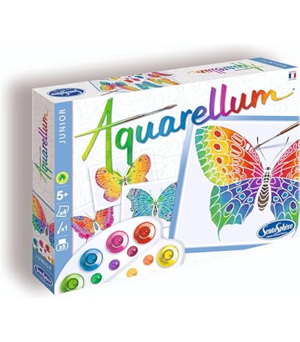 Aquarellum Junior - Kit Peinture Magique Ballerines Pour Enfants Dès 7 Ans - Papier Vélin Spécial, Fabrication Française