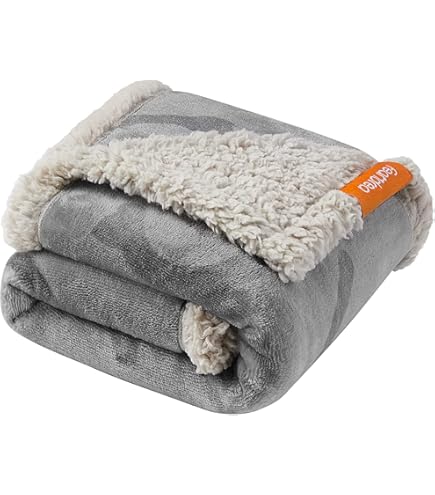 PetFusion Coperta Morbida Per Cani E Gatti - 79x69 Cm, Micro Peluche Reversibile, Grigio - Foto 14