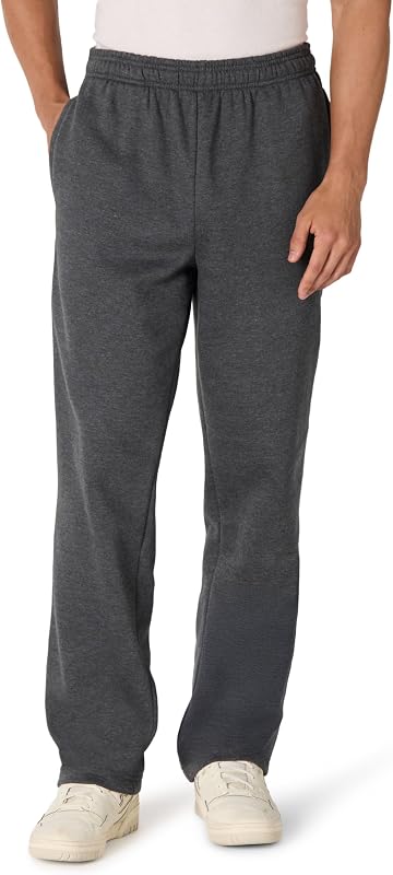 Amazon Essentials Pantalones Deportivos de Forro Polar con Parte Inferior Abierta (Disponibles en Tallas Grandes y Largos Especiales) Hombre