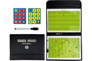 CHALVIOR Taktisk fotbollstavla, magnetisk vikbar fotboll taktisk mapp, fotboll tränare styrelse, present till fotbollstränare