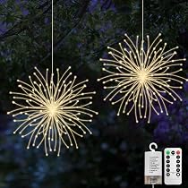 Déco Noël Étoile Lumineuse Lights4fun 34cm Dorée - 40 LED Blanc Chaud - Piles 3xAA - Minuterie 6h - Intérieur