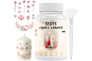 WEILAOK Lacca per Candele, Vernice Lucida per Candele, Vernice Trasparente Lucida, Contiene Tatuaggi per candele fai da te, Protegge e Sigilla la Superficie Della Candela-150ml
