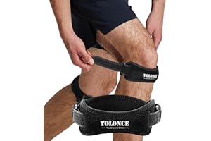 nailgeler 2 Pezzi Tutore Ginocchio Rotula, fascia per tendine rotuleo Regolabile, Ginocchiera Rotulea per Uomo e Donna, Adatto a Corsa, Tennis, Jogging, Basket, Pallavolo