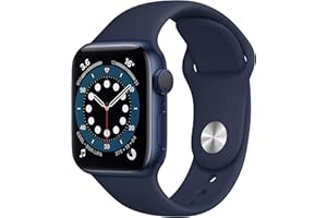 Apple Watch Series 6 (GPS, 40 mm) Aluminium Case Blue with Deep Marine Sports Strap (Refurbished)
