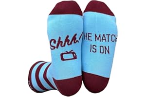 Himozoo Father's Day Gift for Dad from Daughter/Son/Wife, Funny Socks 9-11, "Shhh! I'M Watching Football Stitched Socks