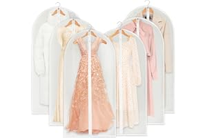 Phantasy® Kleidersack Anzug 6 Stück, Mottenschutz für Transparent Hochwertiger Kleidersäcke 60x140 CM mit Reißverschluss,Wasserdicht Staubschutz Schutzschild für Anzüge Kleider Sakkos Hemden