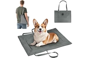 KRITTER PLANET Alfombra Impermeable para Perros y Gatos, cojín portátil Lavable para Mascotas para Viajes de Camping al Aire Libre, Alfombra Plegable para Mascotas con Asas, Manta de Cama para Perros pequeños y