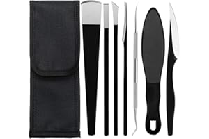 LOPKJ Cuchillo De Pedicura 7 PCS Juego De Cuchillos Pedicura Profesional Cuchillas Para Callos Bisturi Cuchilla Pies Bisturi Podologo Cortacallos Acero Inoxidable Cortacallos Pies Corta Callos Lima Pies